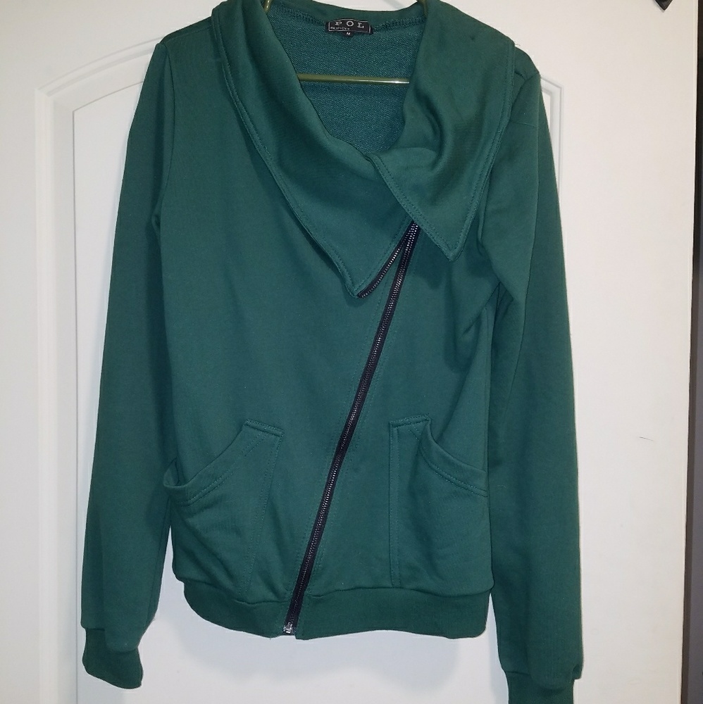 Not Available. NWOT Diagonal Zip Jacket - Picture 4 of 4